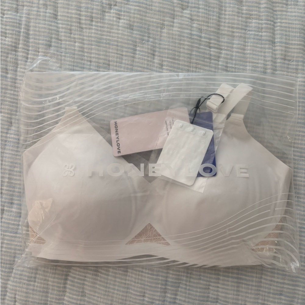 Honeylove White Wireless Bra - Picture 5 of 9